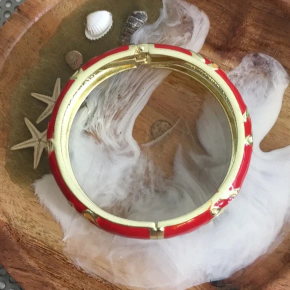 🖤NEW enamel turtle hinged bangle - Picture 8 of 15